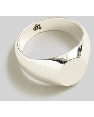 MW Oval Signet Ring - Metallic