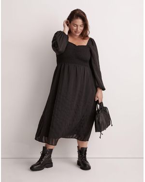 MW Plus Lucie Sweetheart Midi Dress - Black
