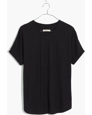 MW Hemp Relaxed Drapey Tee - Black