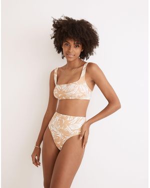 MW Madewell Second Wave High-Cut Cheeky Bikini Bottom - Multicolour