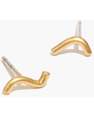 MW Doodle Stud Earrings - White