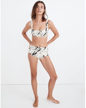 MW Madewell Second Wave Retro High-Waisted Bikini Bottom - White