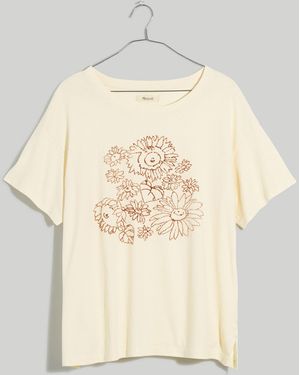 MW Graphic Softfade Cotton Oversized Tee - Blue