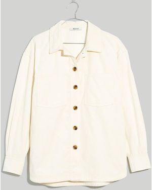 MW Corduroy Kentwood Oversized Shirt-Jacket - White