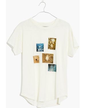 MW Plus Summer Snapshots Graphic Whisper Cotton Rib-Crewneck Tee - White