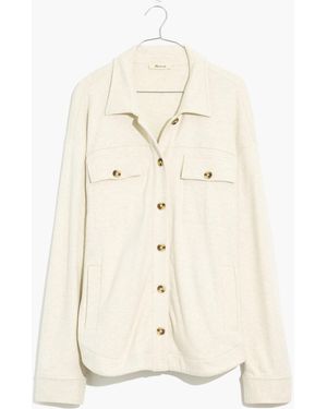 MW Brushed Knit Shirt-Jacket - White