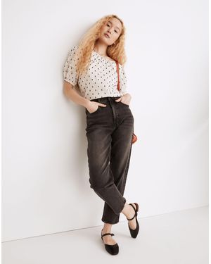 MW Tie-Back Puff-Sleeve Top - White