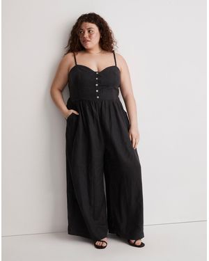 MW Plus Sleeveless Wide-Leg Jumpsuit - Black