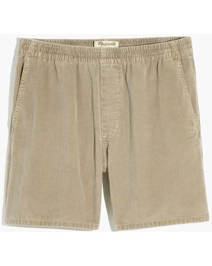 MW "6 1/2" Variegated Corduroy Shorts" - Natural