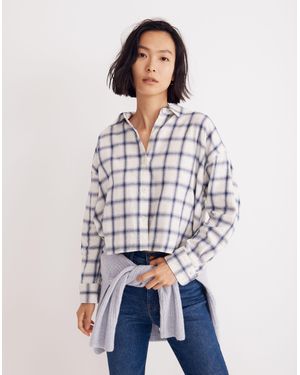 MW Flannel Hartfield Crop Shirt - White