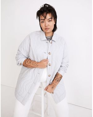 MW Plus Quilted Belrose Shirt-Jacket - White