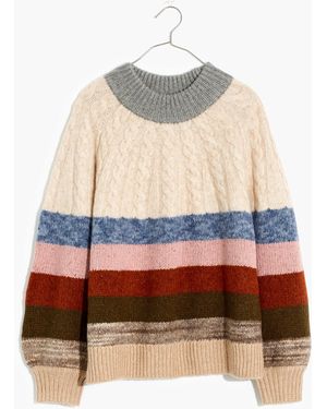 MW Deacon Cableknit Mockneck Jumper - White