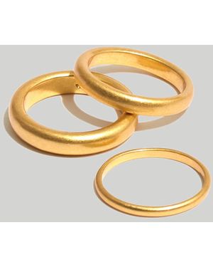 MW Chunky Stacking Ring Set - Metallic