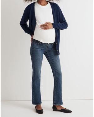 MW The Maternity Side-Panel Kick Out Crop Jeans - Blue