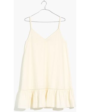 MW Cami Ruffle-Hem Cover-Up Dress - Natural