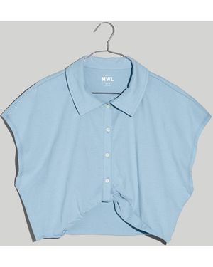 MW L Polo Twist Tee: Botanical Dye Edition - Blue