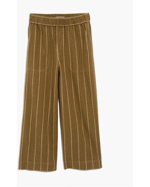 MW Plus Linen-Cotton Huston Pull-On Crop Trousers - Natural