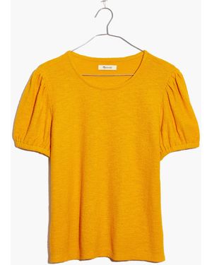 MW Superlight Jacquard Puff-Sleeve Tee - Yellow