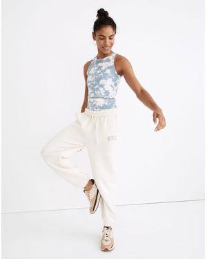 MW L Betterterry Embroidered Oversized Joggers - White