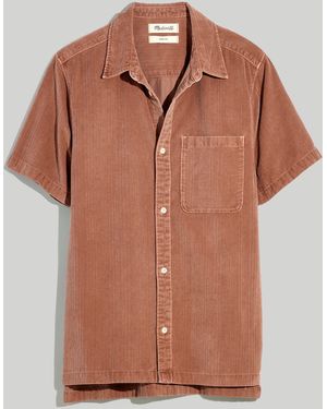 MW Variegated Corduroy Easy Short-Sleeve Shirt - Multicolour