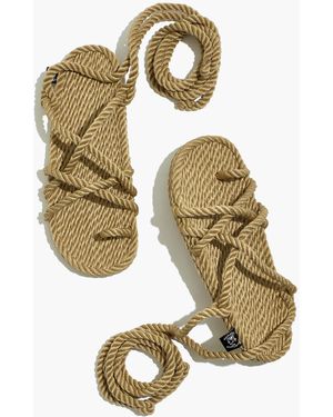 MW Nomadic State Of Mind La Isla Ankle-Wrap Rope Sandals - Metallic
