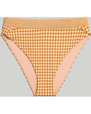 MW High-Rise Crossover Bikini Bottom - White