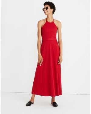 MW Halter Tie-Back Midi Dress - Red