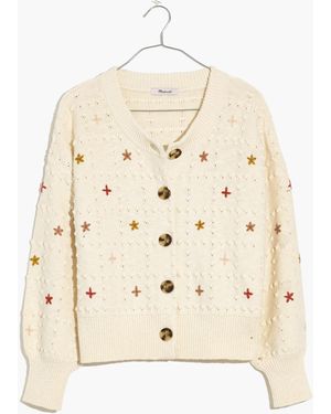 MW Embroidered Sandlin Cardigan Jumper - Natural