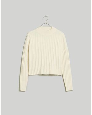 MW Mockneck Crop Jumper - White