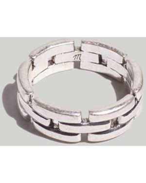 MW Watch Chain Statement Ring - Metallic
