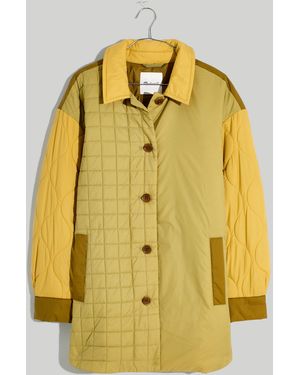 MW Mixed-Quilt Shirt-Jacket - Natural