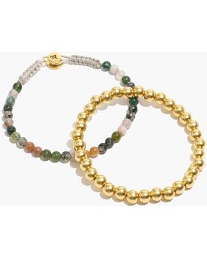 MW Two-Pack Beaded Bracelet Set - Metallic