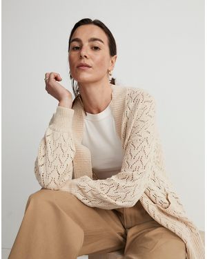 MW Corley Pointelle Cardigan Jumper - Natural
