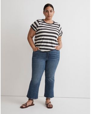 MW Plus Softfade Cotton Boxy-Crop Tee - Blue