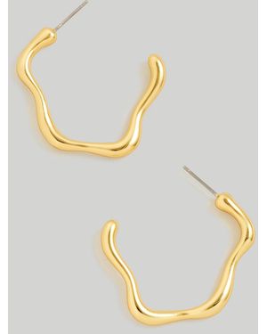 MW Chunky Squiggle Hoop Earrings - Metallic