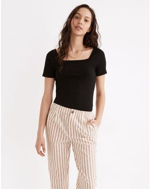 MW Square-Neck Baby Tee - Black
