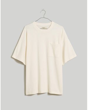 MW Garment-Dyed Oversized Pocket Tee - White