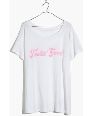 MW Rivet &Amp; Thread Feelin' Great Feelin' Fine Graphic Tee - White