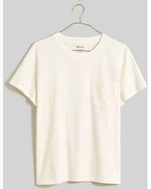 MW Softfade Cotton Crewneck Relaxed Tee - White