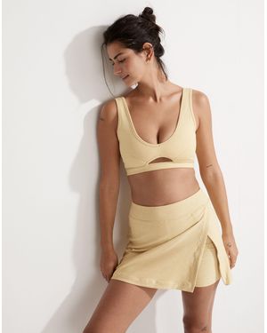 MW Outdoor Voices Peekaboo Cutout Sports Bra - Natural