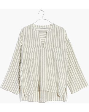 MW Linen-Blend Lakeline Popover Shirt - Natural