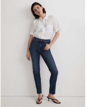 MW Mid-Rise Stovepipe Jeans - Blue