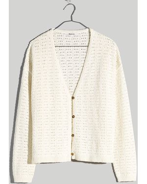 MW Open-Stitch Cardigan Jumper - Natural