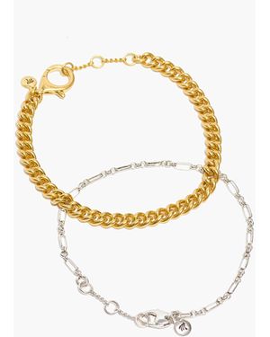 MW Chain Bracelet Set - White