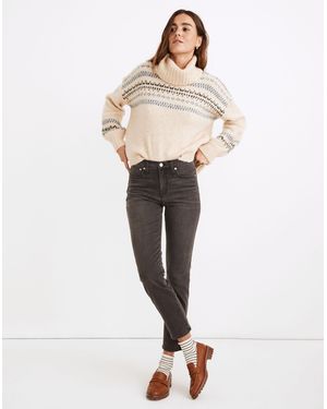 MW Petite Mid-Rise Stovepipe Jeans - White