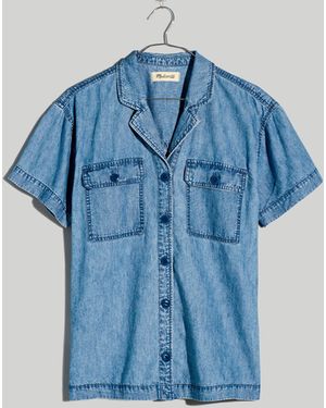 MW Plus Denim Camp Shirt - Blue