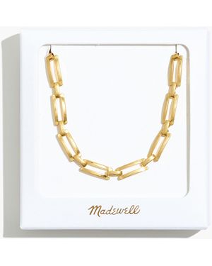 MW Rectangular Chain Necklace Gift Box - White
