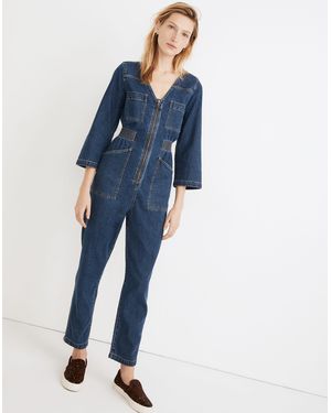 MW Denim Patch Pocket Coverall Jumpsuit - Blue