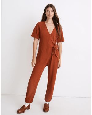 MW Knit Tie-Knot Jumpsuit - Orange