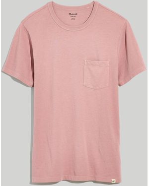 MW Garment-Dyed Allday Crewneck Pocket Tee - Pink